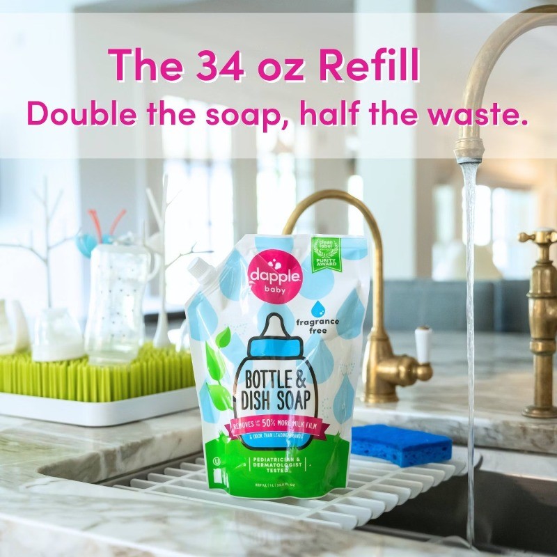 Bottle And Dish Liquid Soap Refill – Fragrance Free – 34 fl oz