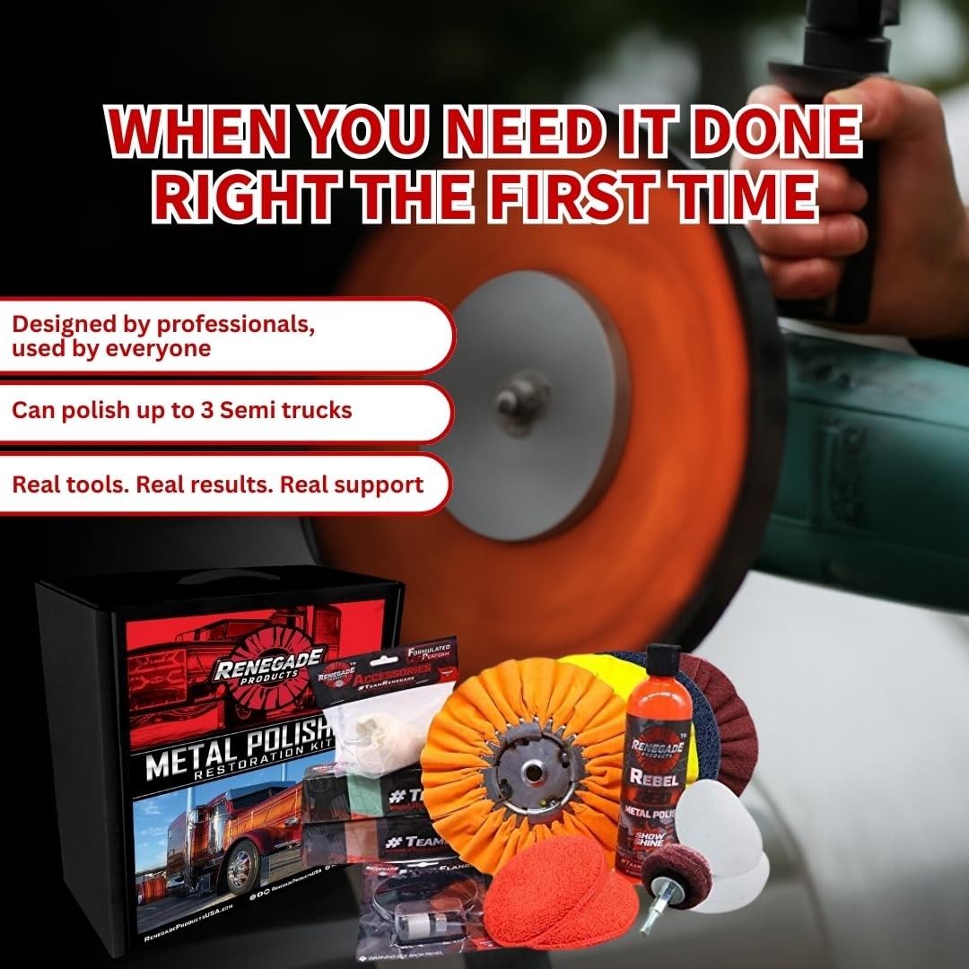 Renegade Products Big Rig & Semi Truck Metal Polishing Complete Kit with Buff…