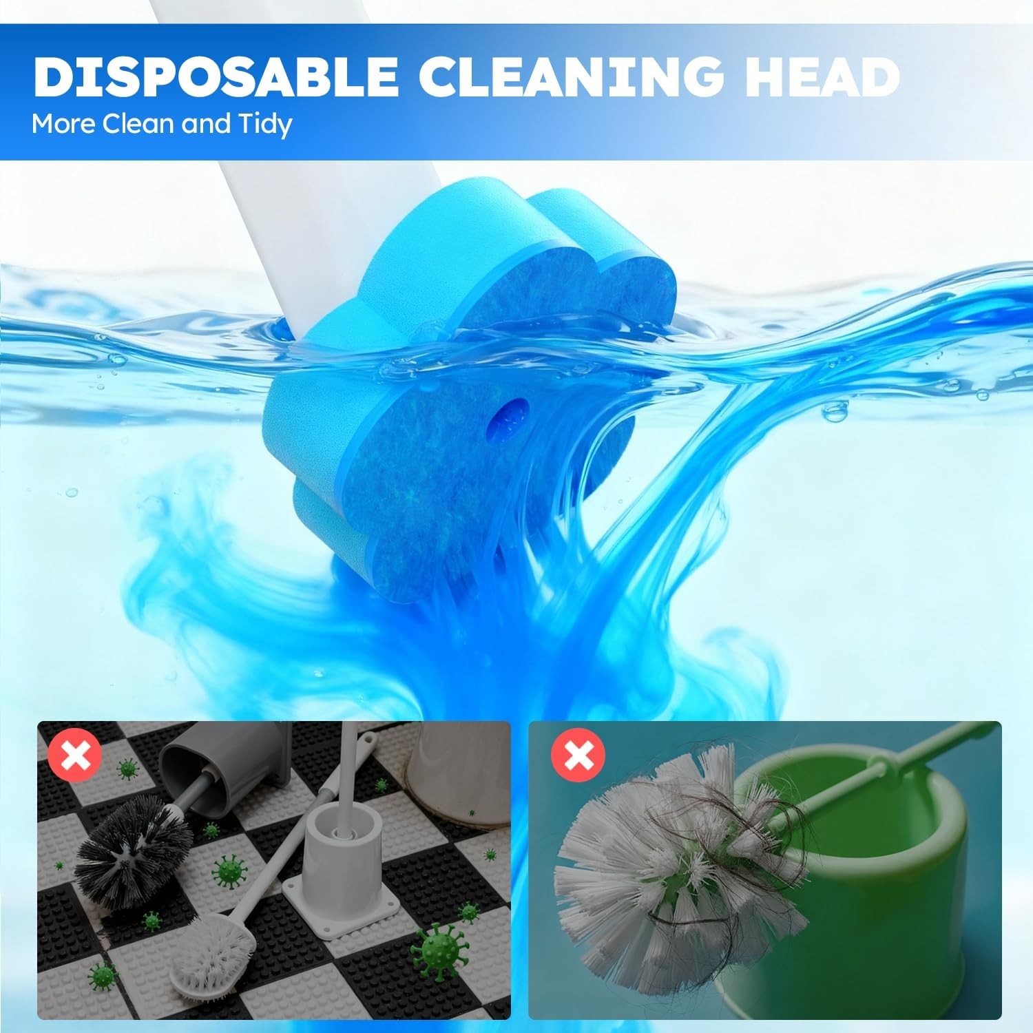 Disposable Toilet Brush Refills 20PCS Only for – Toilet Bowl Cleaner