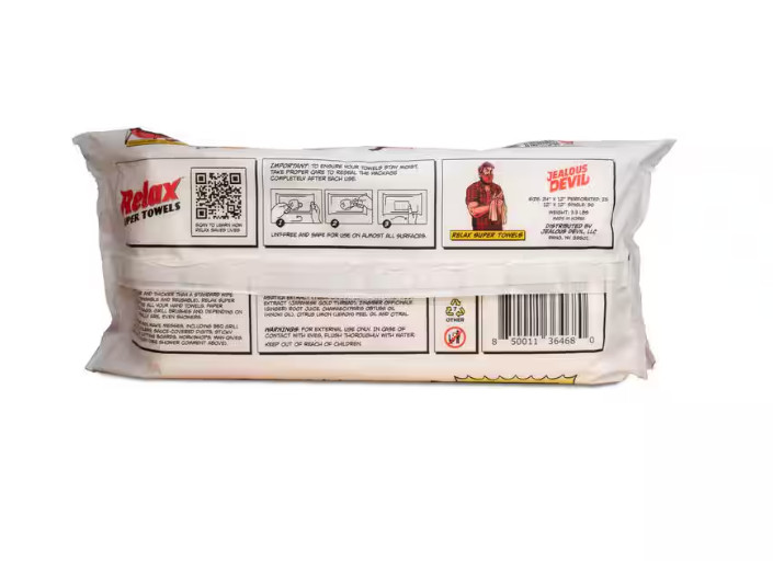 Jealous Devil Relax Super BBQ Towels Super Sized Extra Absorbent Heavy Duty