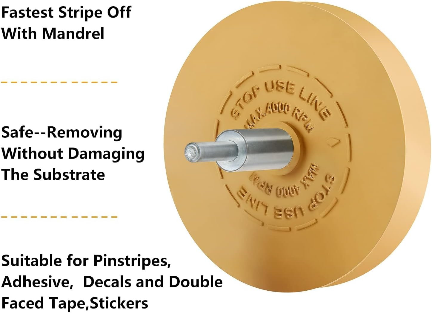 2 Pack Decal Remover Eraser Wheel Rubber Eraser Wheel for Drill Removes Car Stri