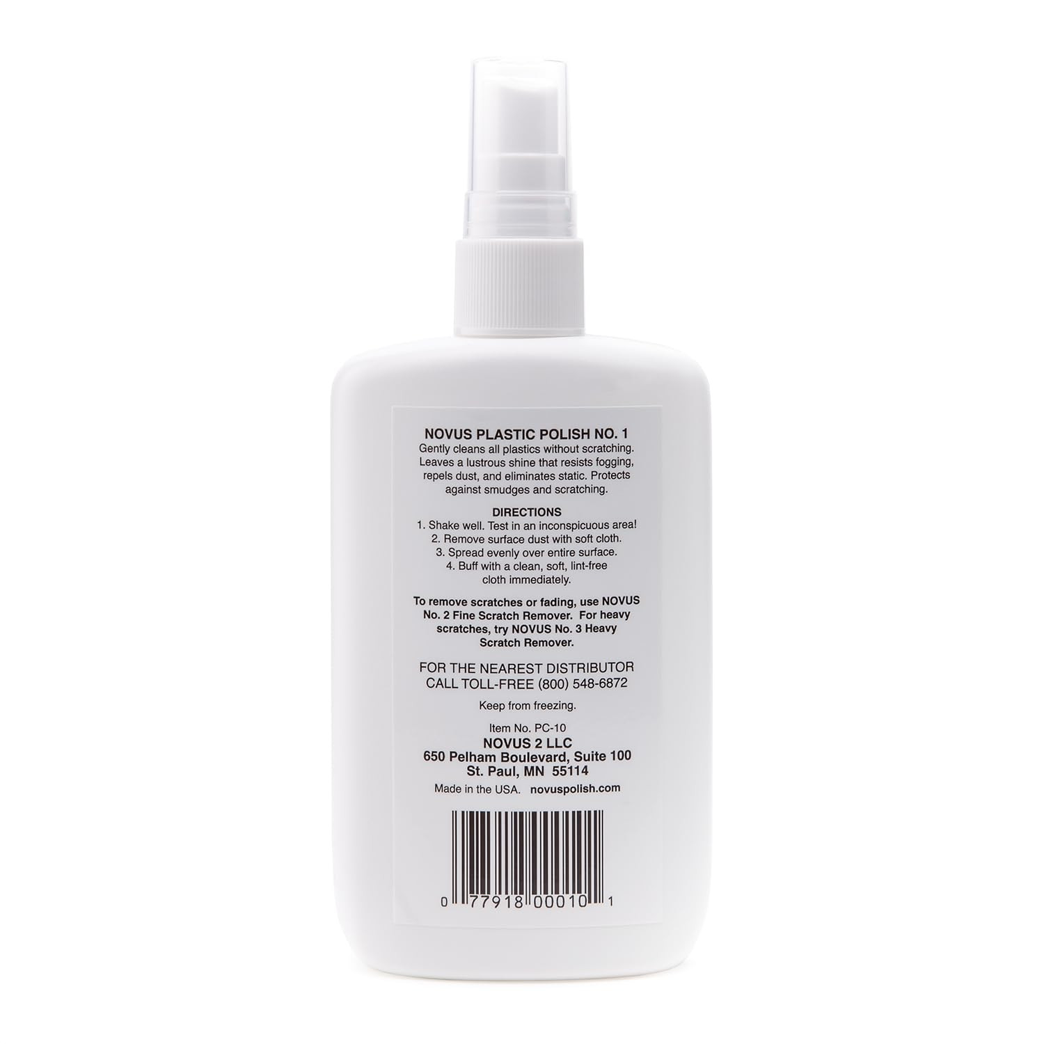 Novus Plastic Polish 1 8 Ounce Cleaner for Acrylic and Polycarbonate Shine