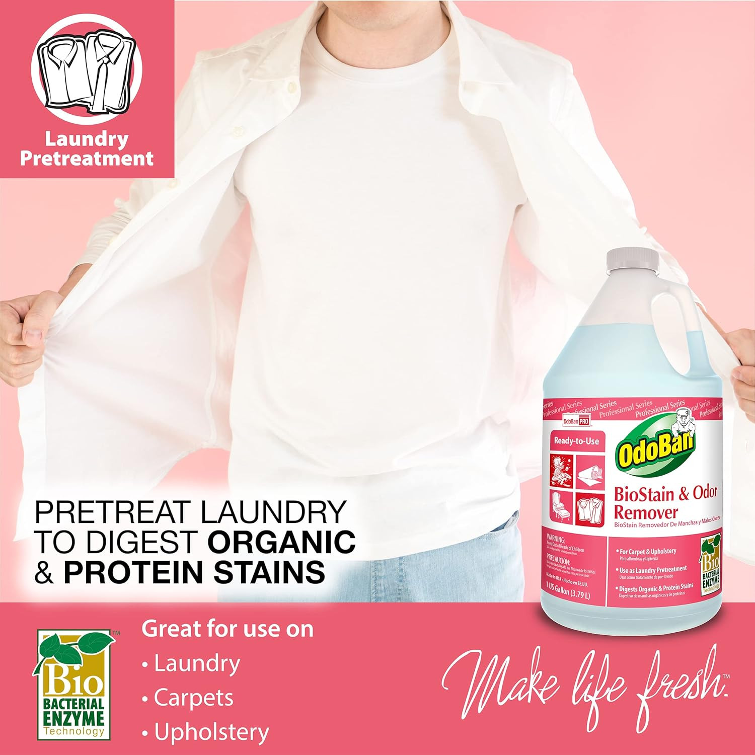 Professional Cleaning Neutral Ph Floor Cleaner and Biostain and Odor Remover, Ma