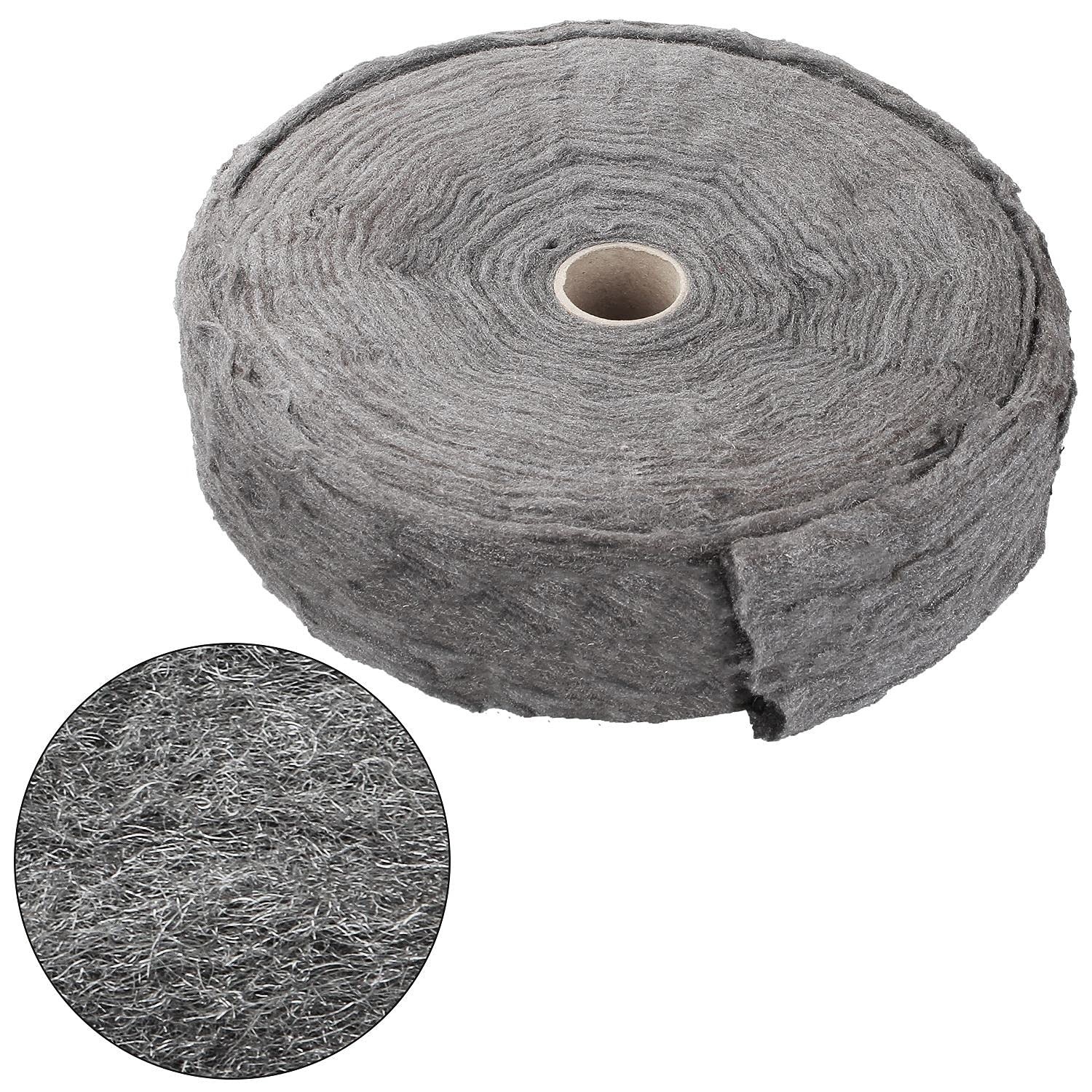 Grade 0000 Steel Wool 5Lb Steel Wool Roll for Cleaning, Remove Rust, Buffing Woo