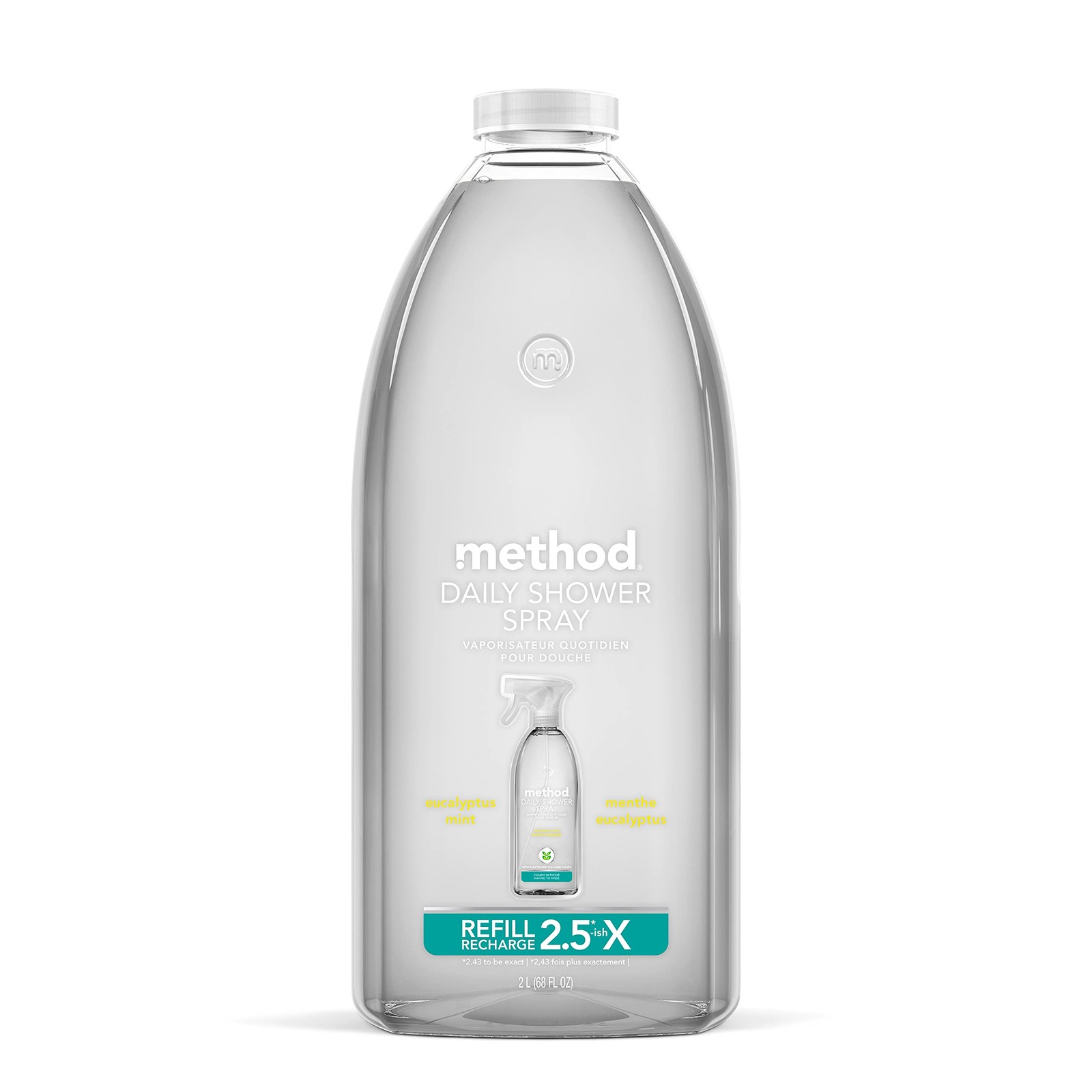 Method Daily Shower Cleaner Refill, Eucalyptus Mint, For Showers, Tile,