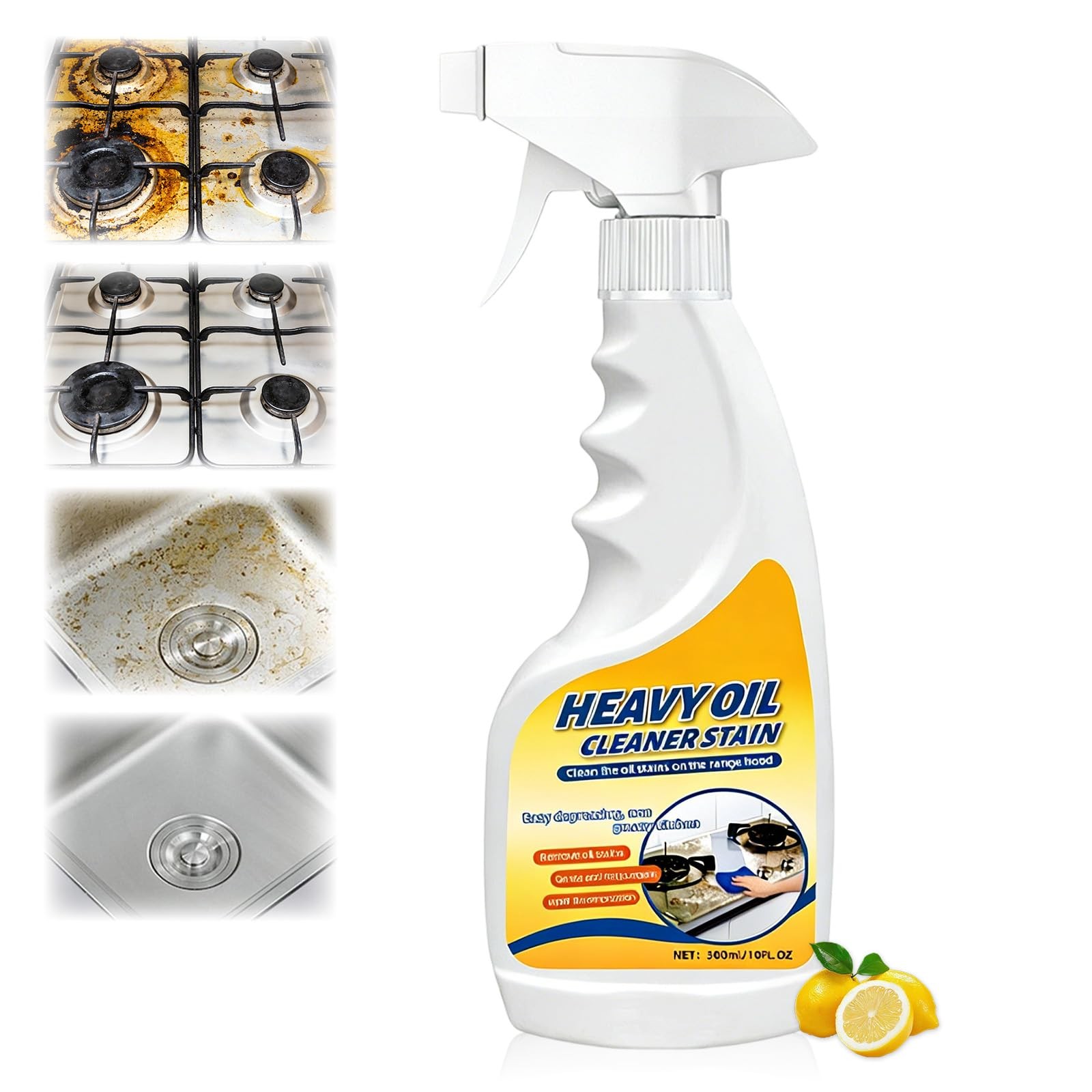 Kitchen Heavy Oil Cleaner Stain, Heavy Oil Stain Cleaner Kitchen, 300ml Multi…