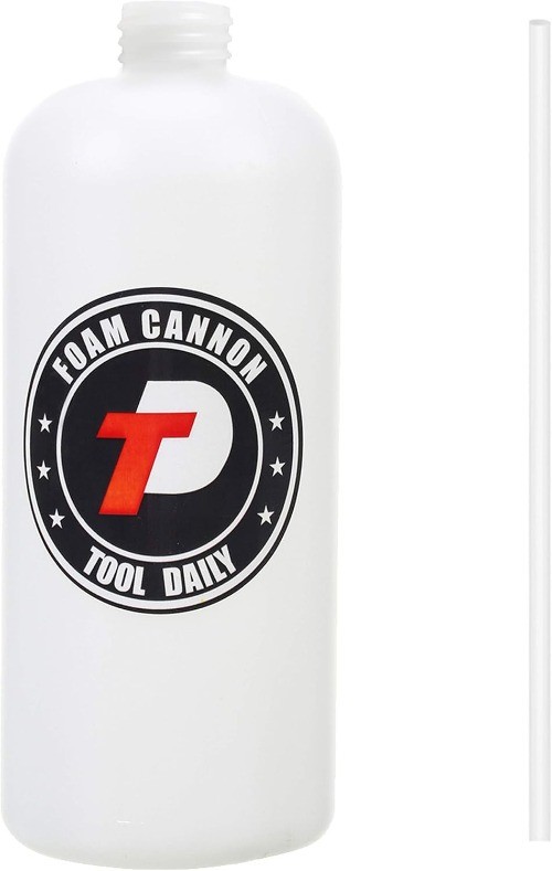 Foam Cannon Bottle with Straw, Replacement Foam Spray Bottle for Car Wash, 1 Lit