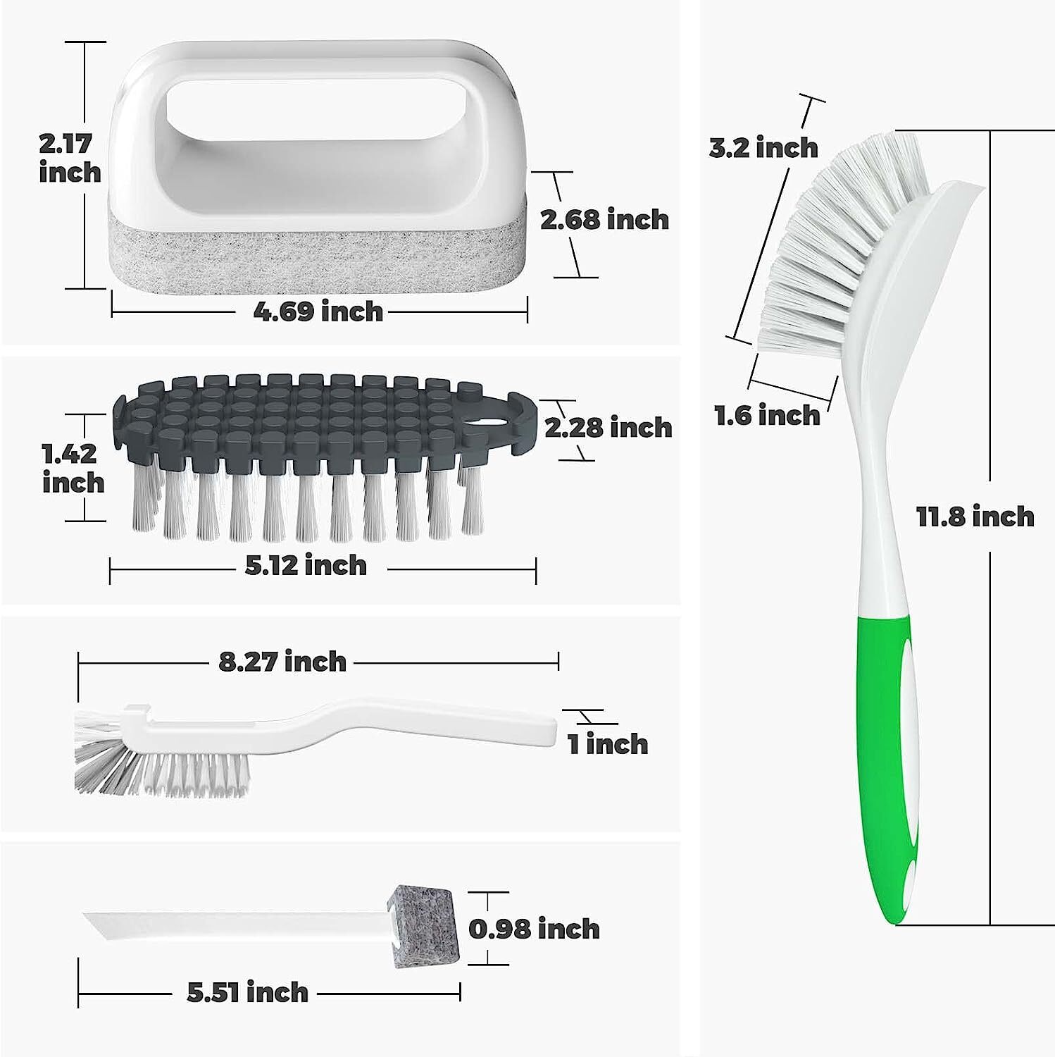7 Pack Kitchen Cleaning Brush Set Dish Brush for Cleaning, Kitchen Scrub Brush