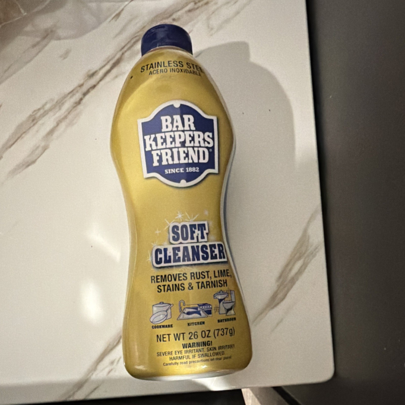 Bar Keepers Friend Soft Cleanser 26 oz Rust Lime Stain Tarnish Remover Kitchen