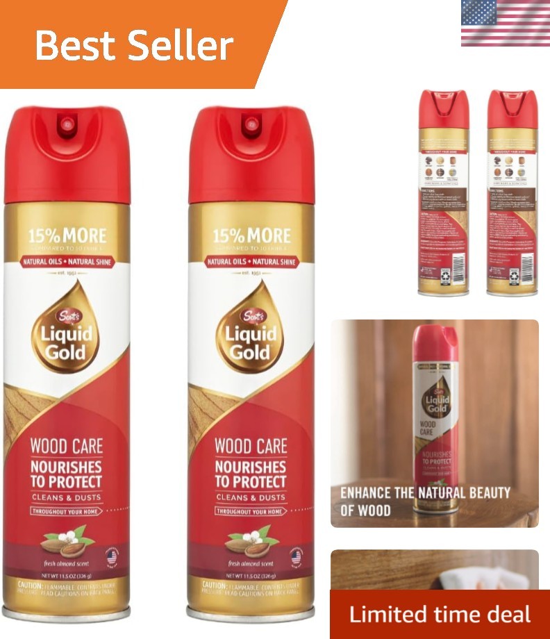 Wood Cleaner and Polish, 11.5 oz, Two Pack