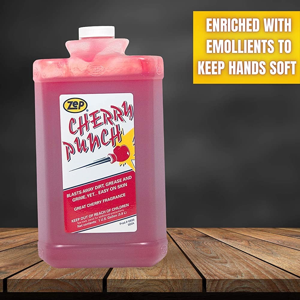 Zep Cherry Punch Industrial Hand Cleaner – 1 Gallon (Case of 4) 89024 – Heavy