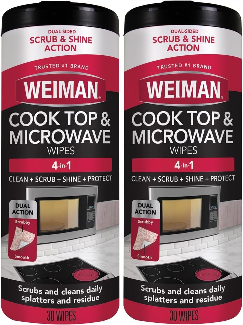 Glass Cooktop and Microwave Wipes – 2 Pack – Cleaner for Daily Use Profession…