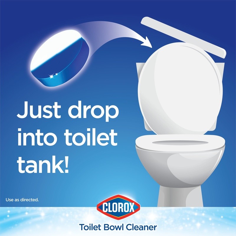 Ultra Clean Toilet Bowl Cleaner Tablets Bleach Deodorizer 2 Count Rain Scent New