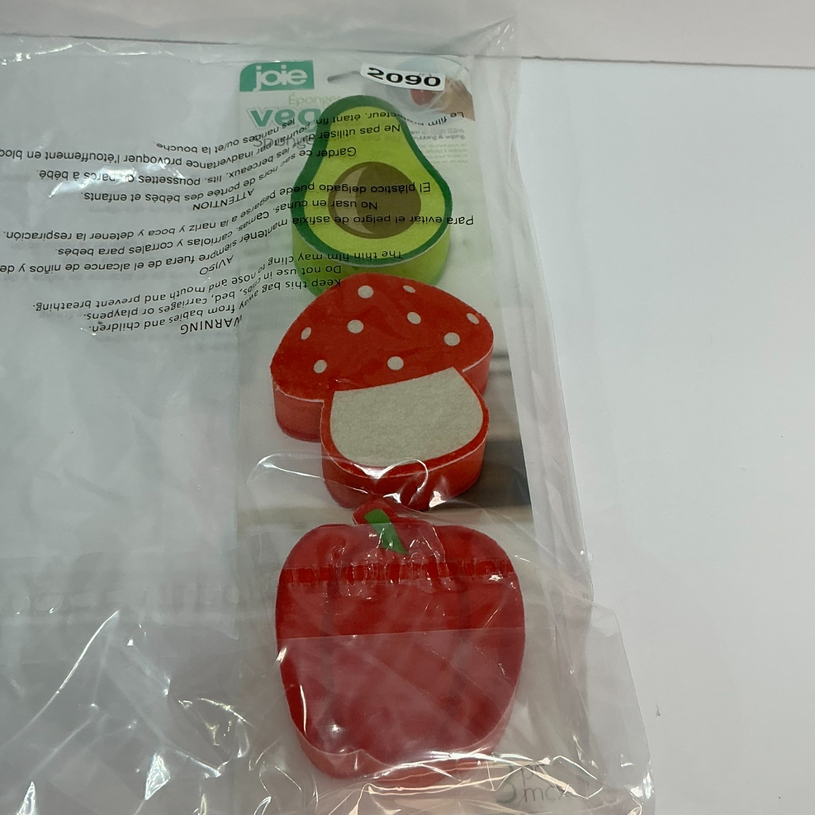Joie Veggie Sponges, 3 Pack – 9×8.8x3cm – Fun Decorative Veggie Shaped Sponges