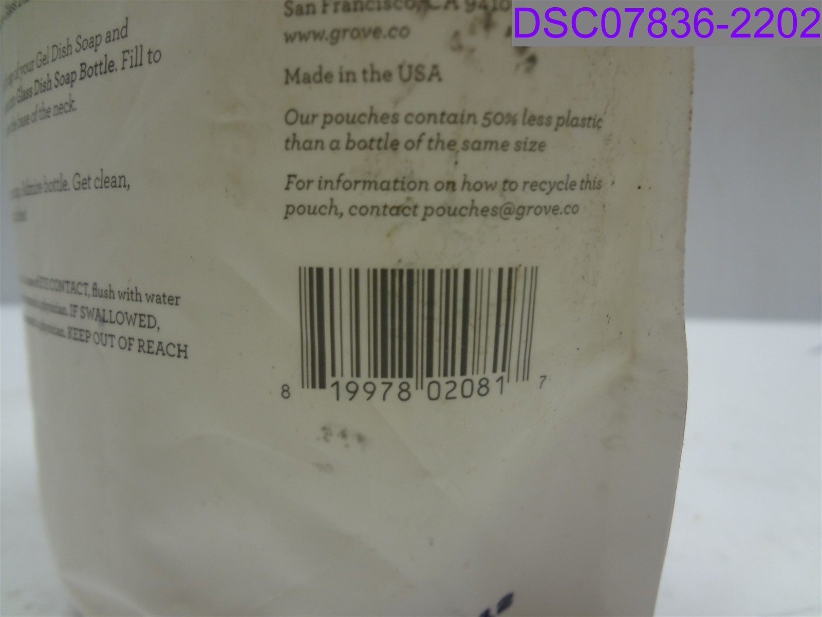 32oz Grove Collaborative Gel Dish Soap Lavender & Thyme