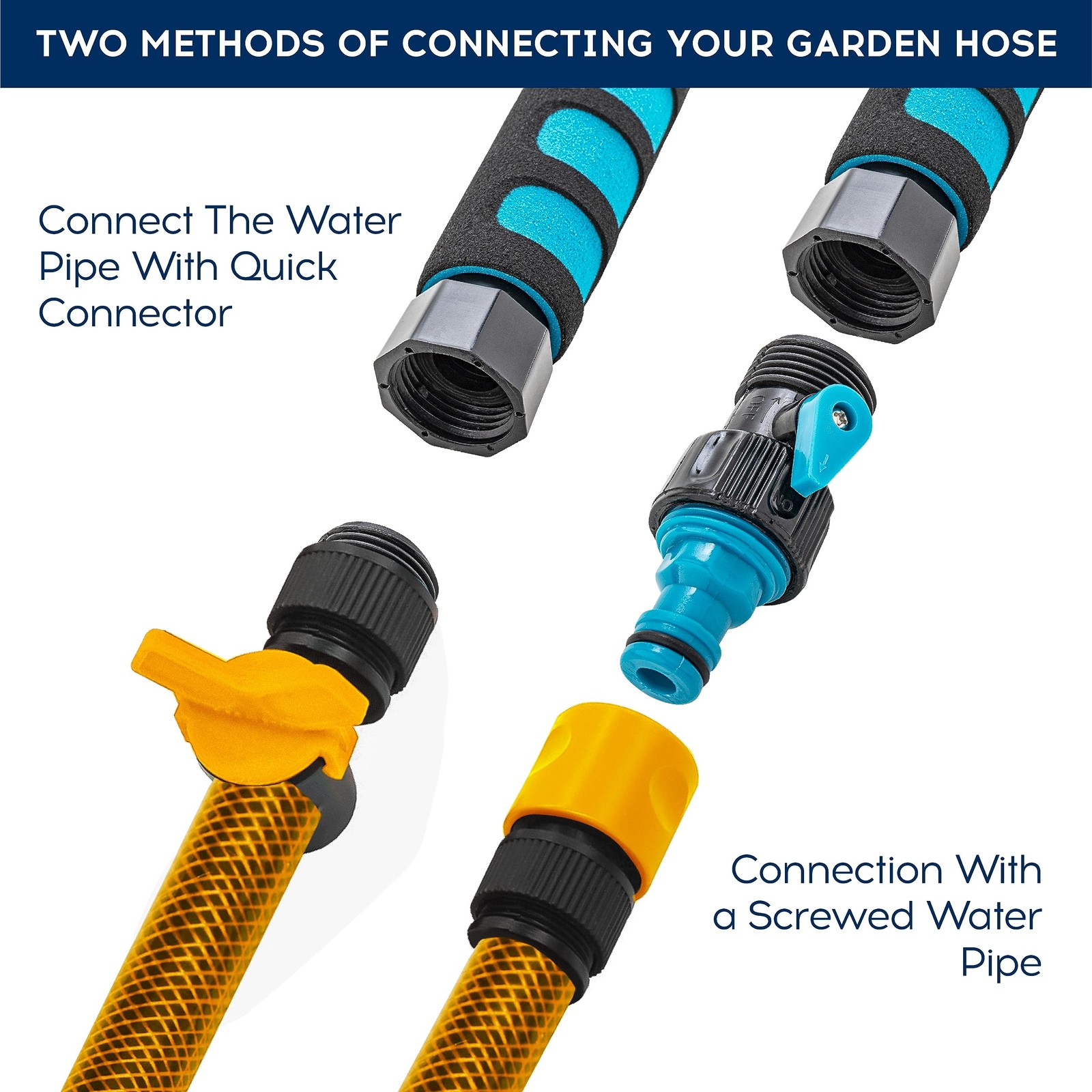 Car Wash Brush with 50 Handle Hose Attachment – Scratch-Free Cleaning Tool