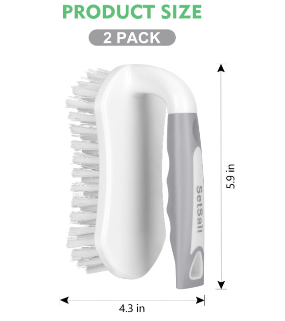 Scrub Brush, Heavy-Duty Scrub Brushes for Cleaning with Stiff Bristles Cleaning