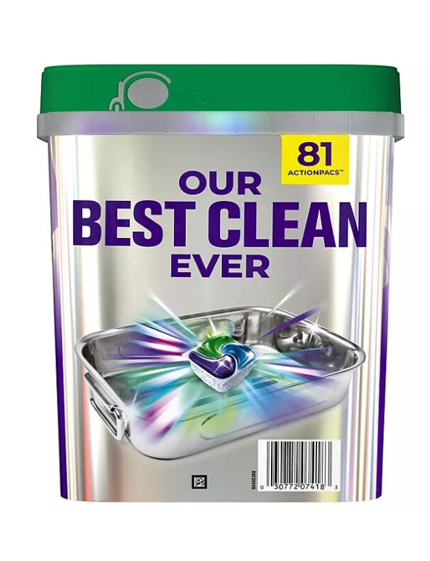 Cascade Platinum Plus ActionPacs Dishwasher Detergent Pacs, Fresh Scent, 81 ct.