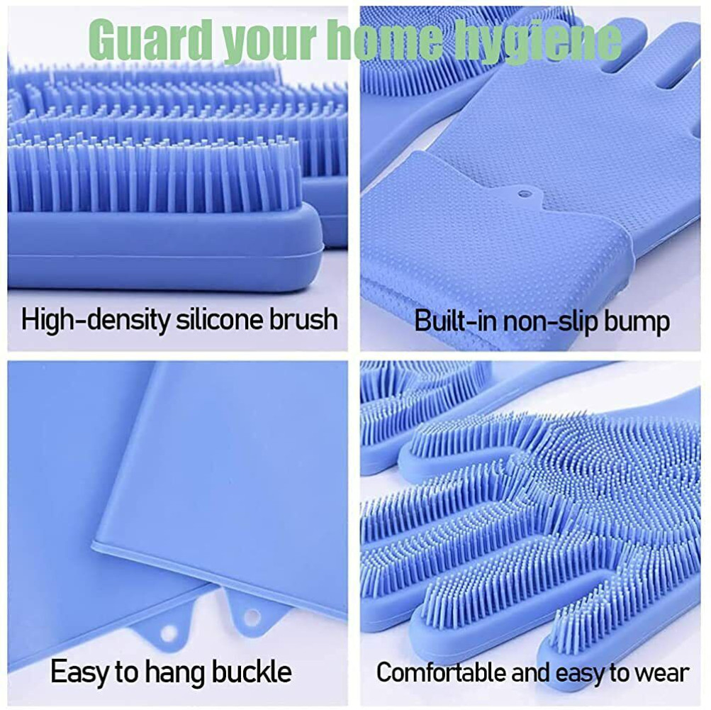 Magic Silicone Reusable Rubber Gloves Heat Resistant Kitchen Tool for Household