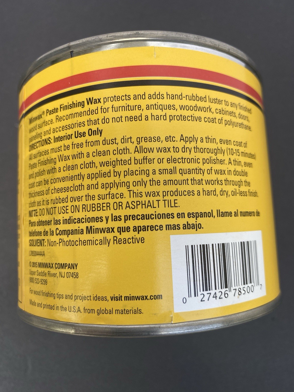 MINWAX PASTE FINISHING WAX PROTECTS & POLISHES FLOOR NATURAL 2015 New