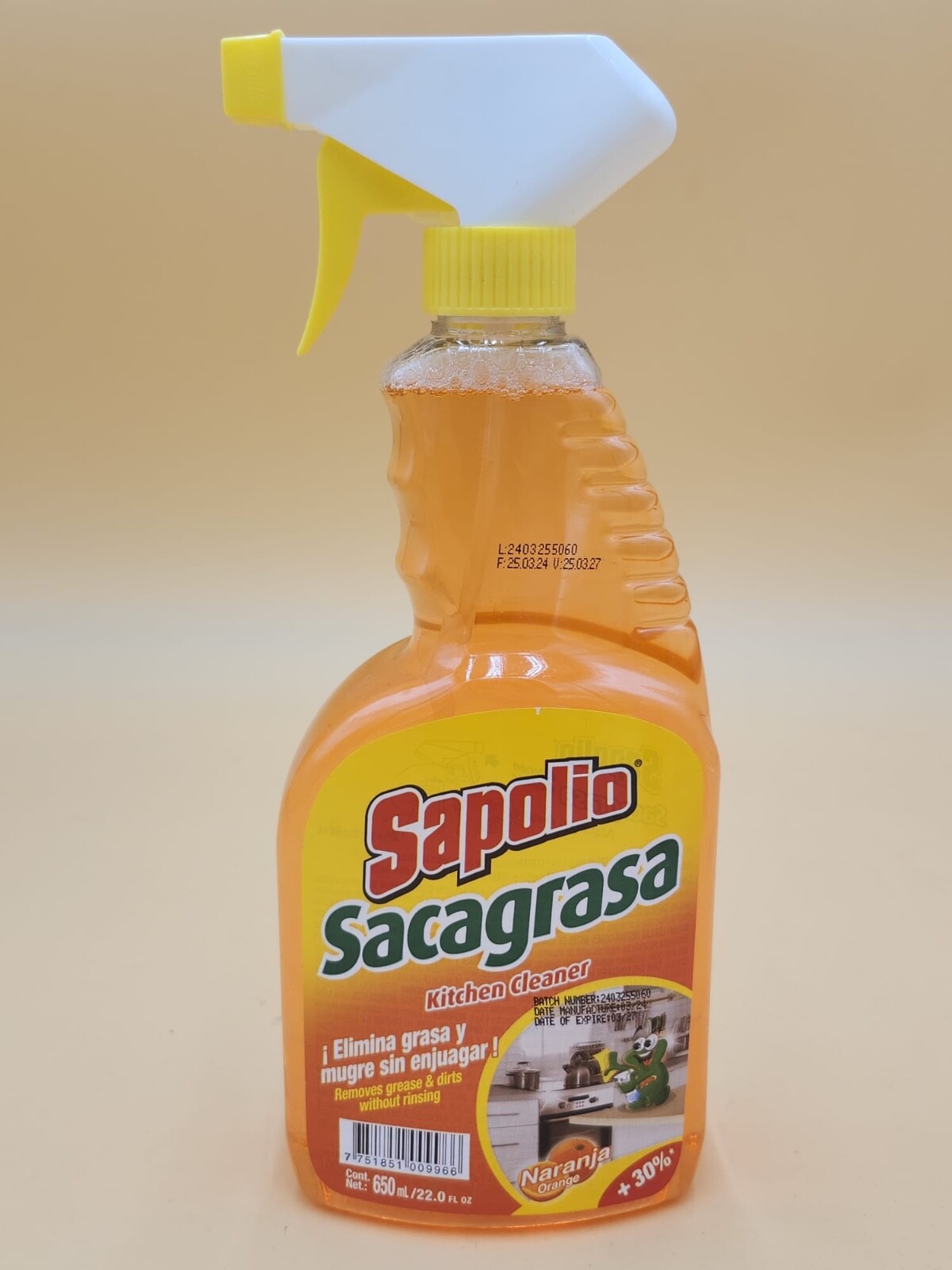 ORANGE GREASE CLEANER SAPOLIO SACAGRASA – 6 PACK (22.7 oz each)