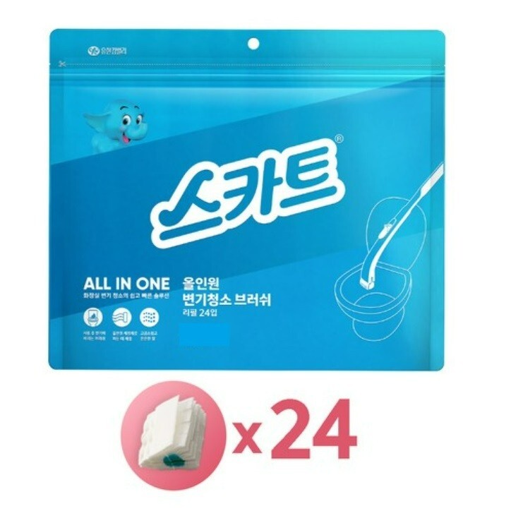 Scott All in One Flushable Disposable Toilet Brush 24 Refill No Handle