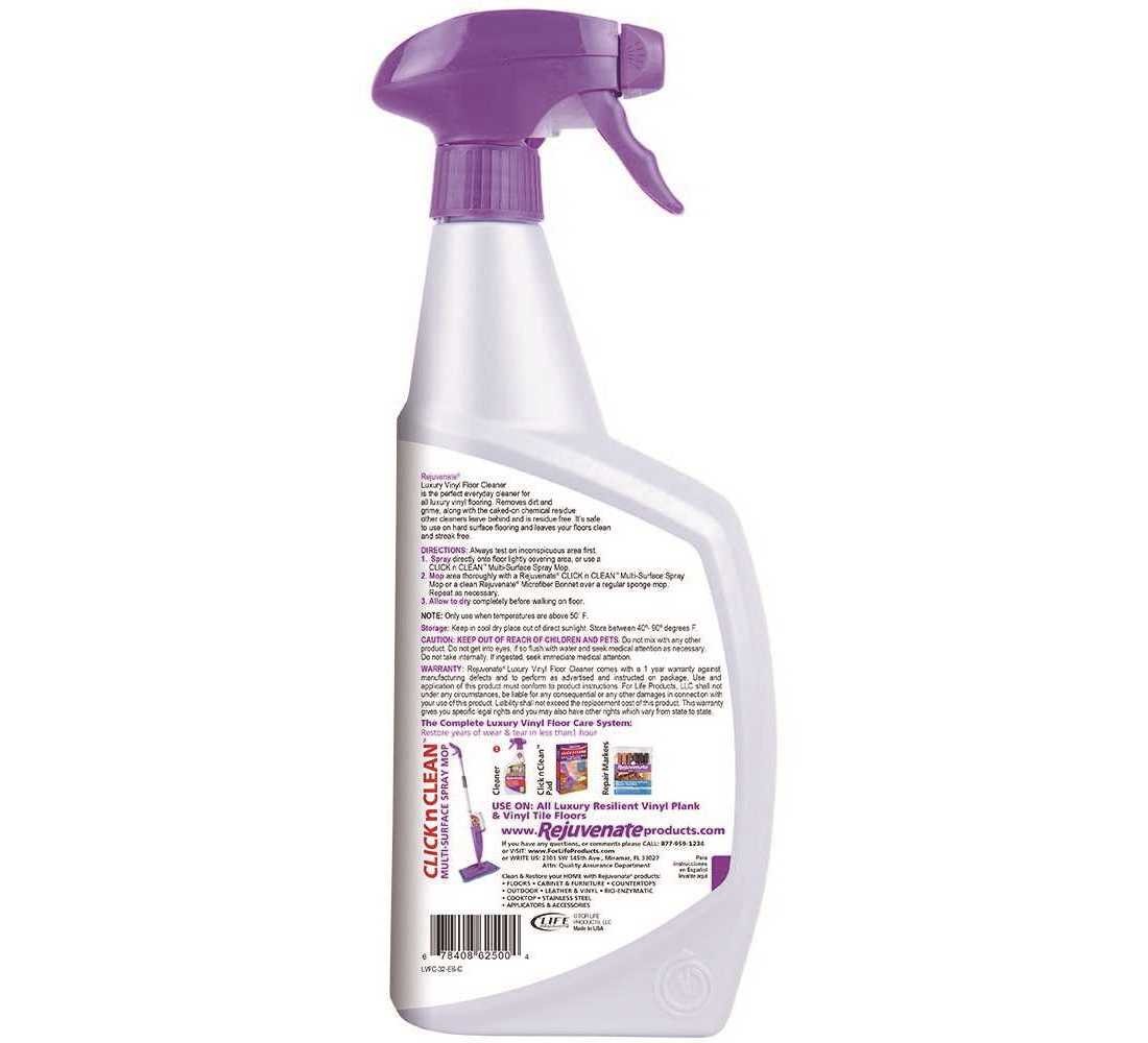 Rejuvenate RJ32LVFC Luxury Vinyl Floor Cleaner Liquid 32 oz