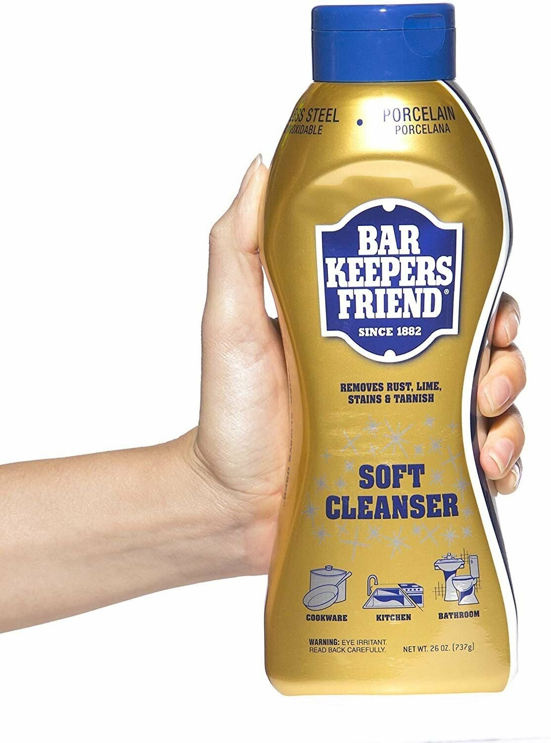 Bar Keepers Friend Soft Cleanser (26 oz – English/Spanish) – Multipurpose…