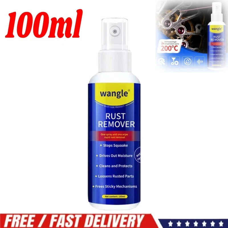 Metal Rust Remover Heavy-Duty Rust Remover 100Ml Quick-Acting Cleaner HOT