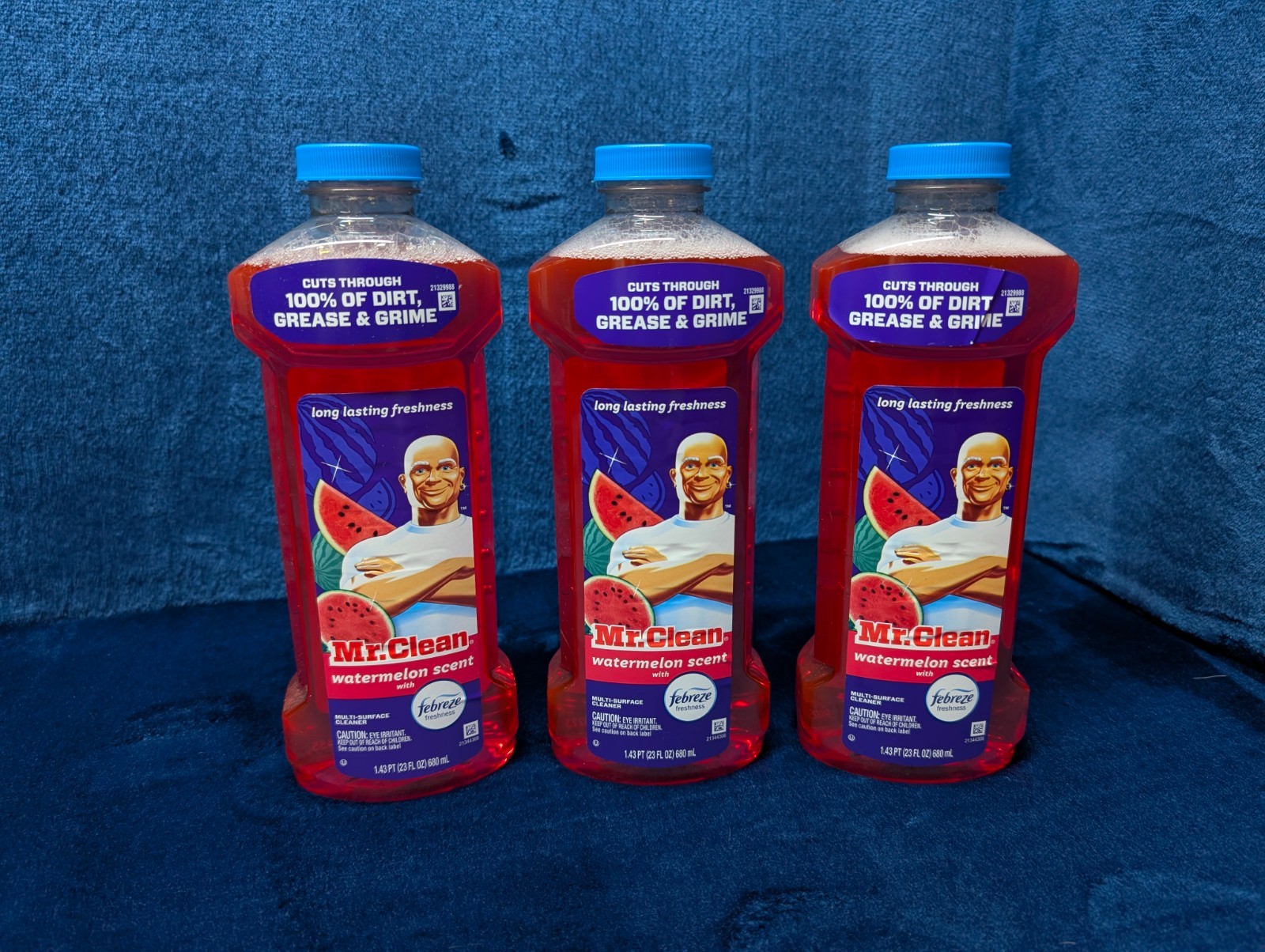 3 – 23oz Mr. Clean Multi Surface Cleaner Febreze Watermelon Household Scent