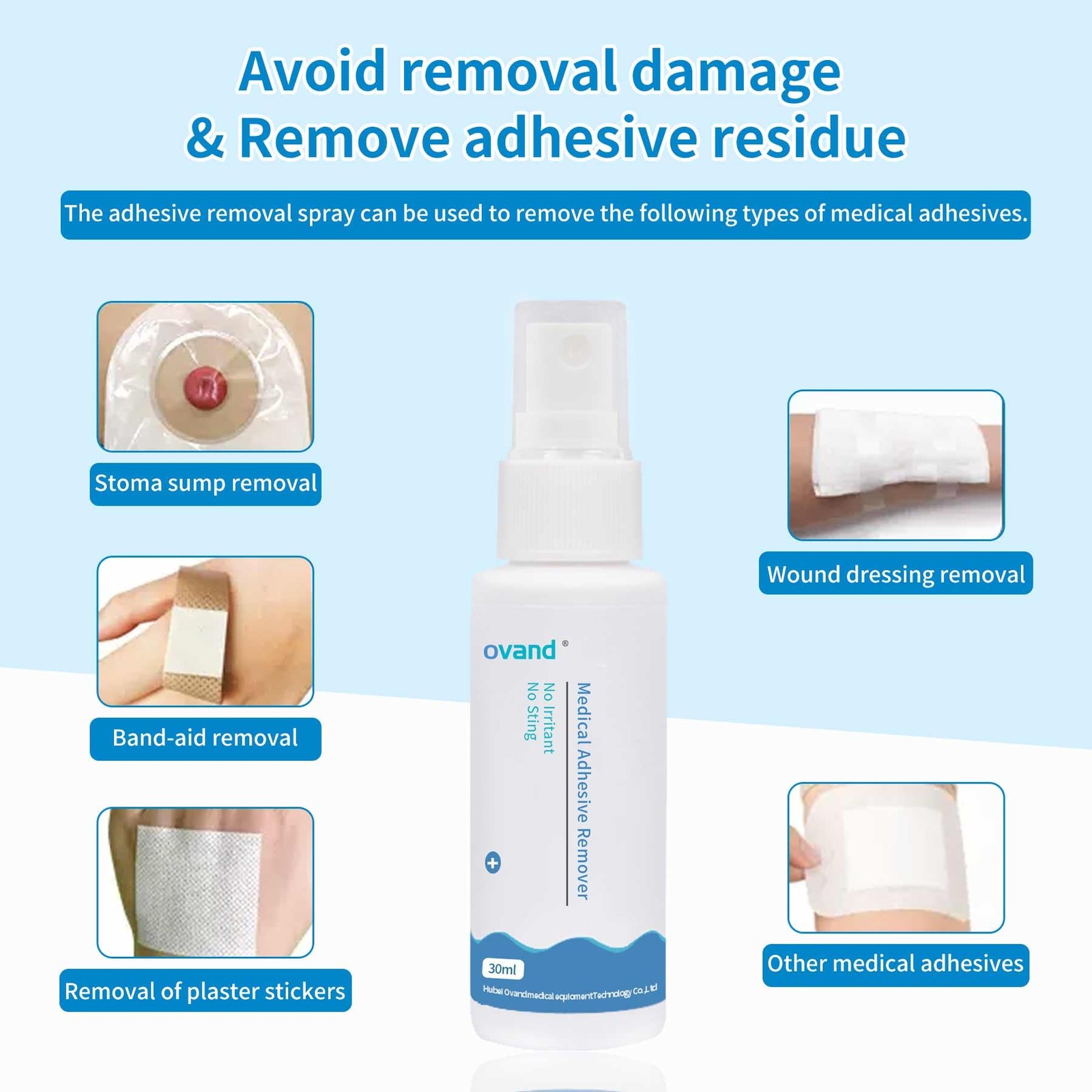 2oz Medical Adhesive Remover,Adhesive Remover Spray for Around Stomas and Wou…