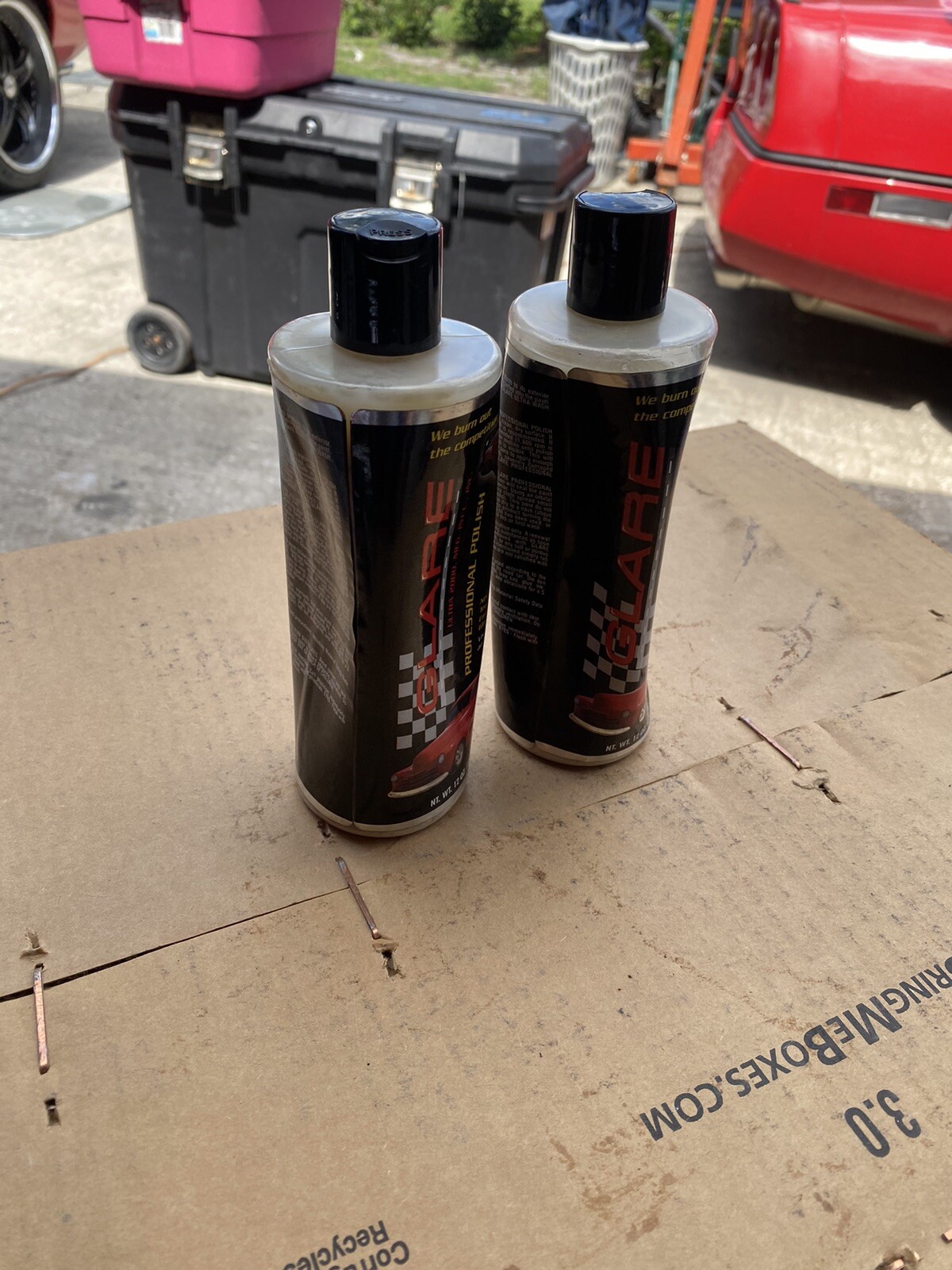 GLARE Ultra 2000 PROFESSIONAL Auto POLISH Wax – 12OZ (2 Lot) Dented Bottle