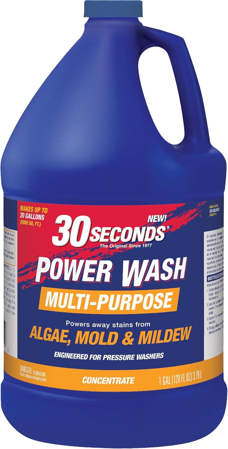 Pressure Washer Concentrated Cleaner – Power Cleans Stains from Algae, Mold & Mi
