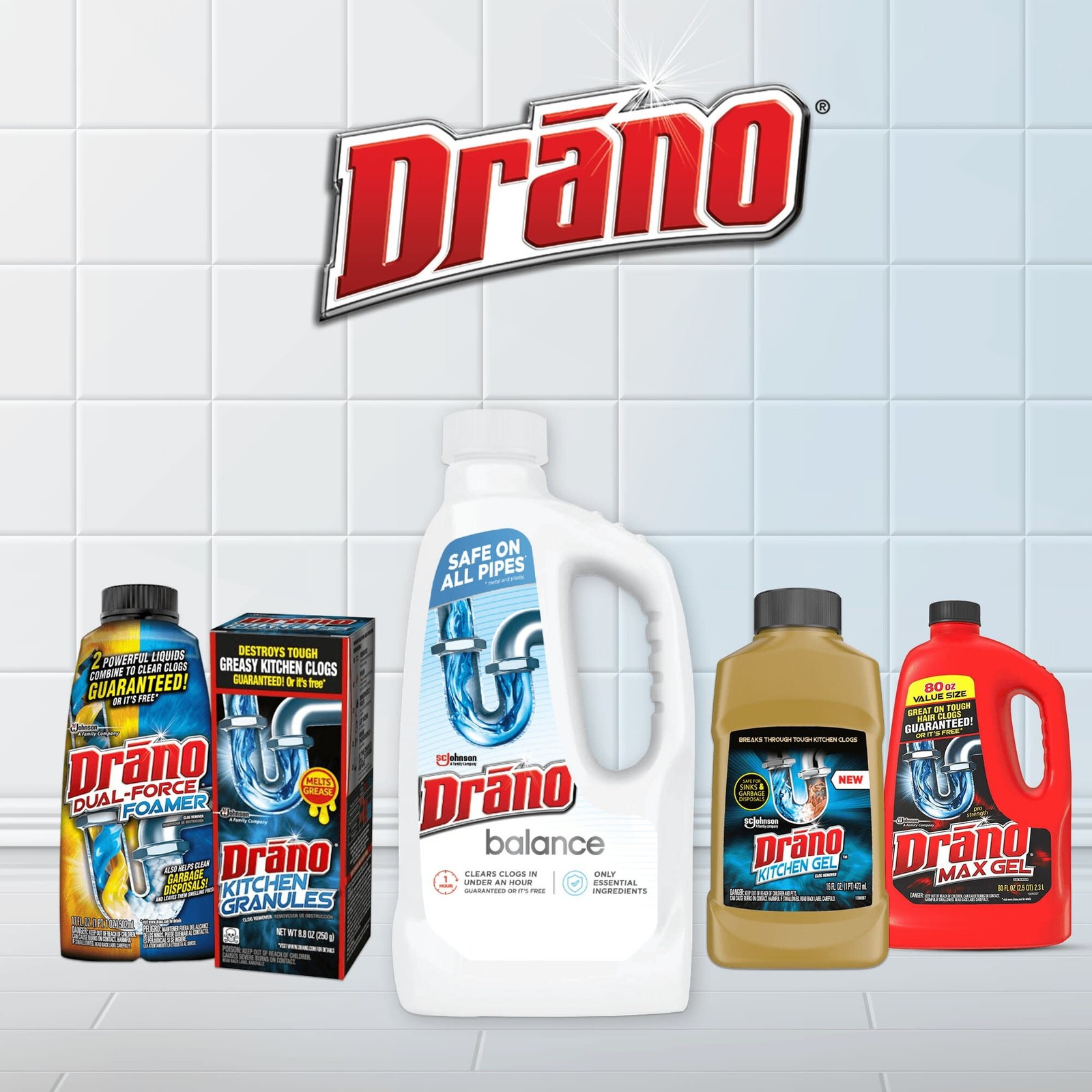 (4 pack) Drano Balance Drain Cleaner and Clog Remover, 32 oz, 1 Count