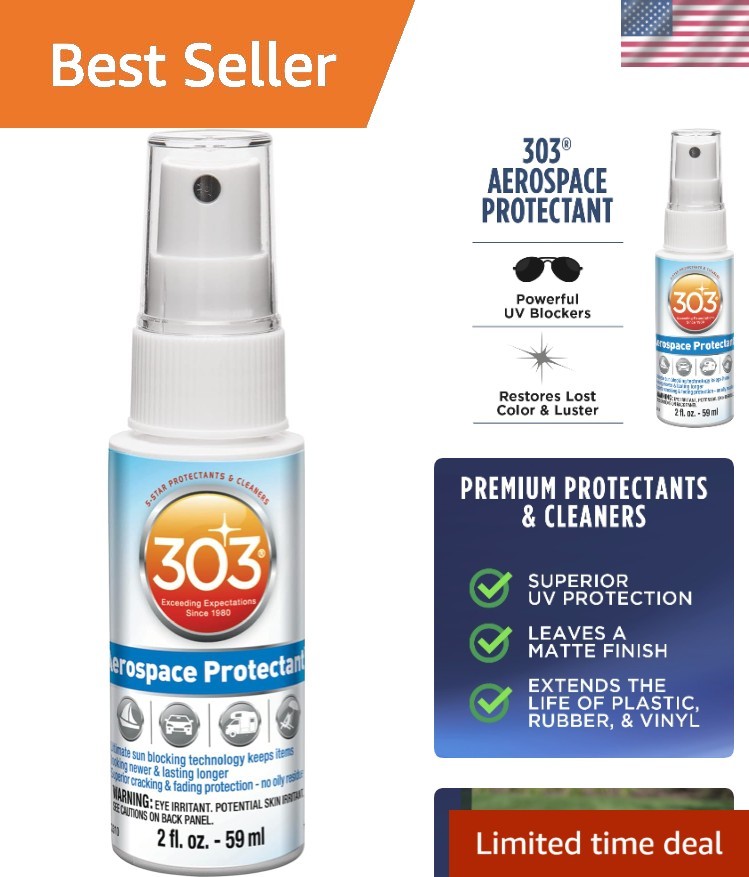 303 Aerospace UV Protectant Spray – 2 Fl. Oz – Non-Toxic Smooth Matte Finish