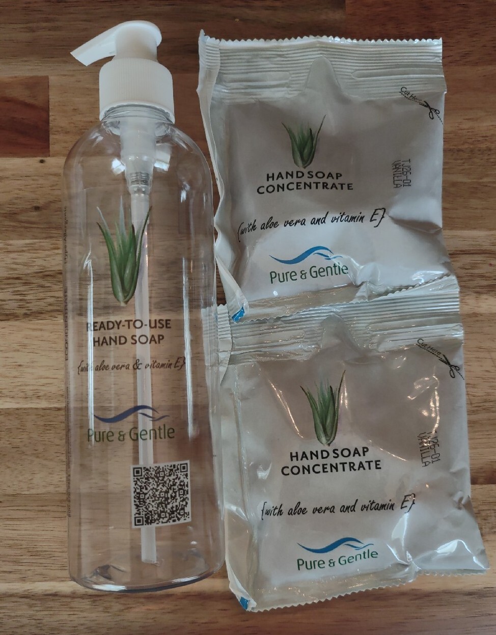 2 + Bottle Pure & Gentle Hand Soap Concentrate with aloe vera & Vitamin E