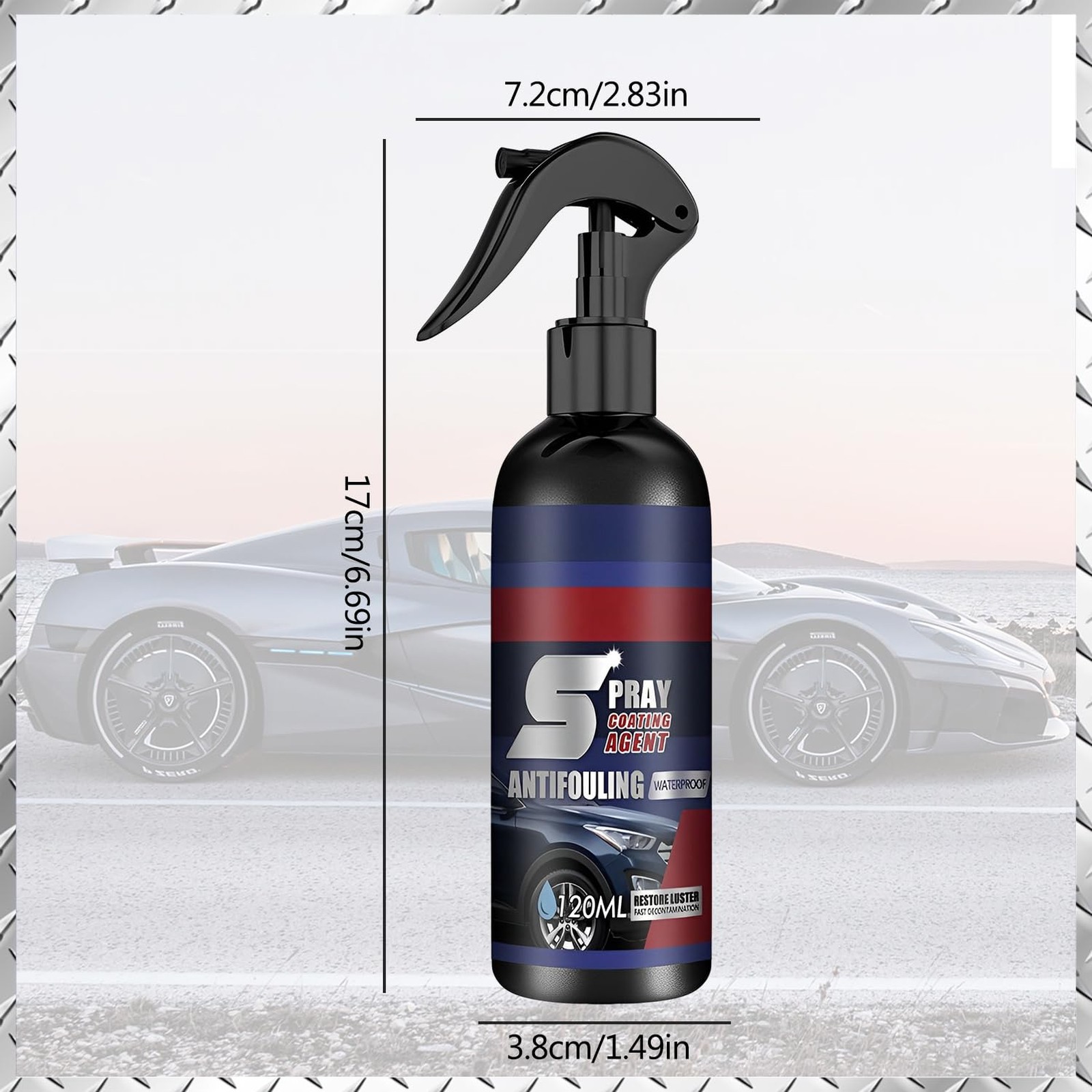 Ceramic Car Coating Spray 3 in 1 Nano Scratch Repair Protection Kit 120ml