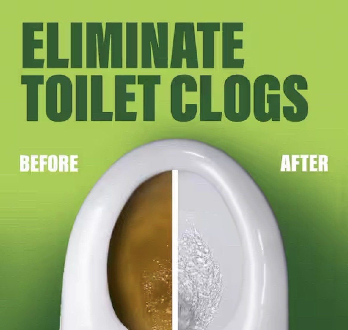 Green Gobbler Powder Toilet Clog Remover Bleach-Free Safe Pipes Septic 1.03 lbs
