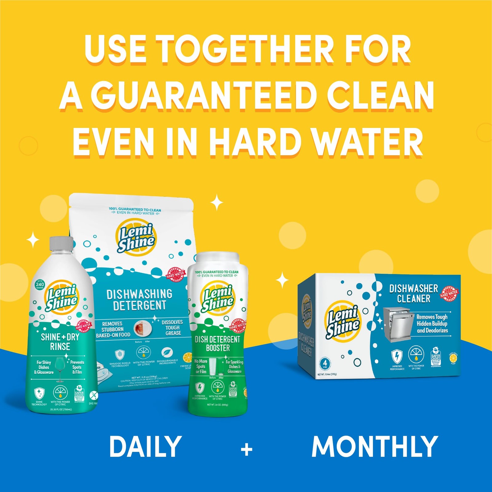 Shine and Dry Natural Dishwasher Rinse Aid – Hard Water Stain Remover – 25.35…