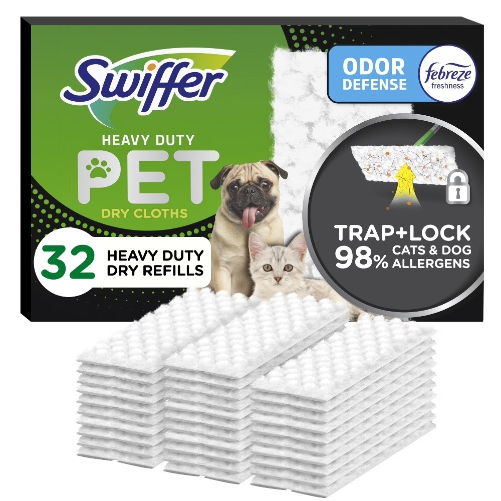 Heavy Duty Dry Multi Surface Cleaning Cloth Refills for Floors 32 Count