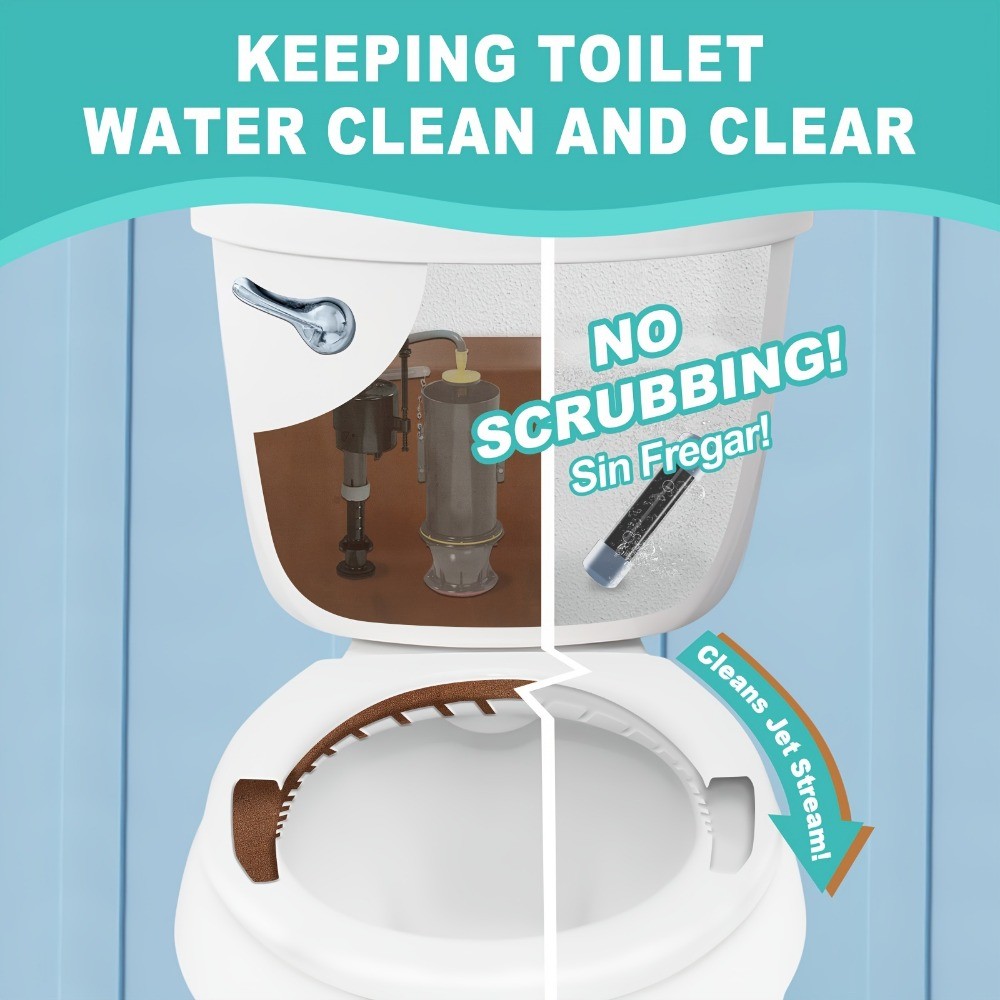 Magnetic-Activated Compact Mineral-Blocking 4-Pack Automatic Toilet Tank Cleaner