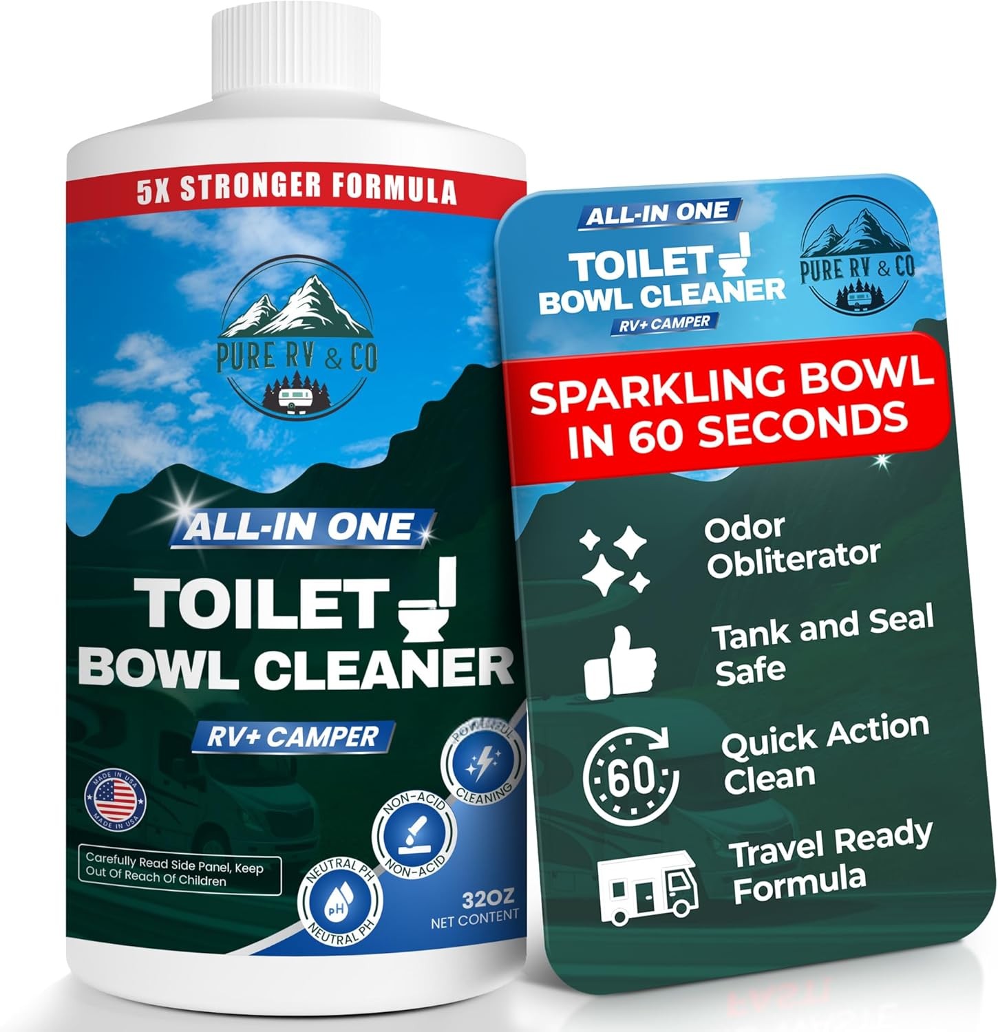 RV Toilet Bowl Cleaner with Easy Squirt Top – Best Septic Safe Toilet Bowl Clean