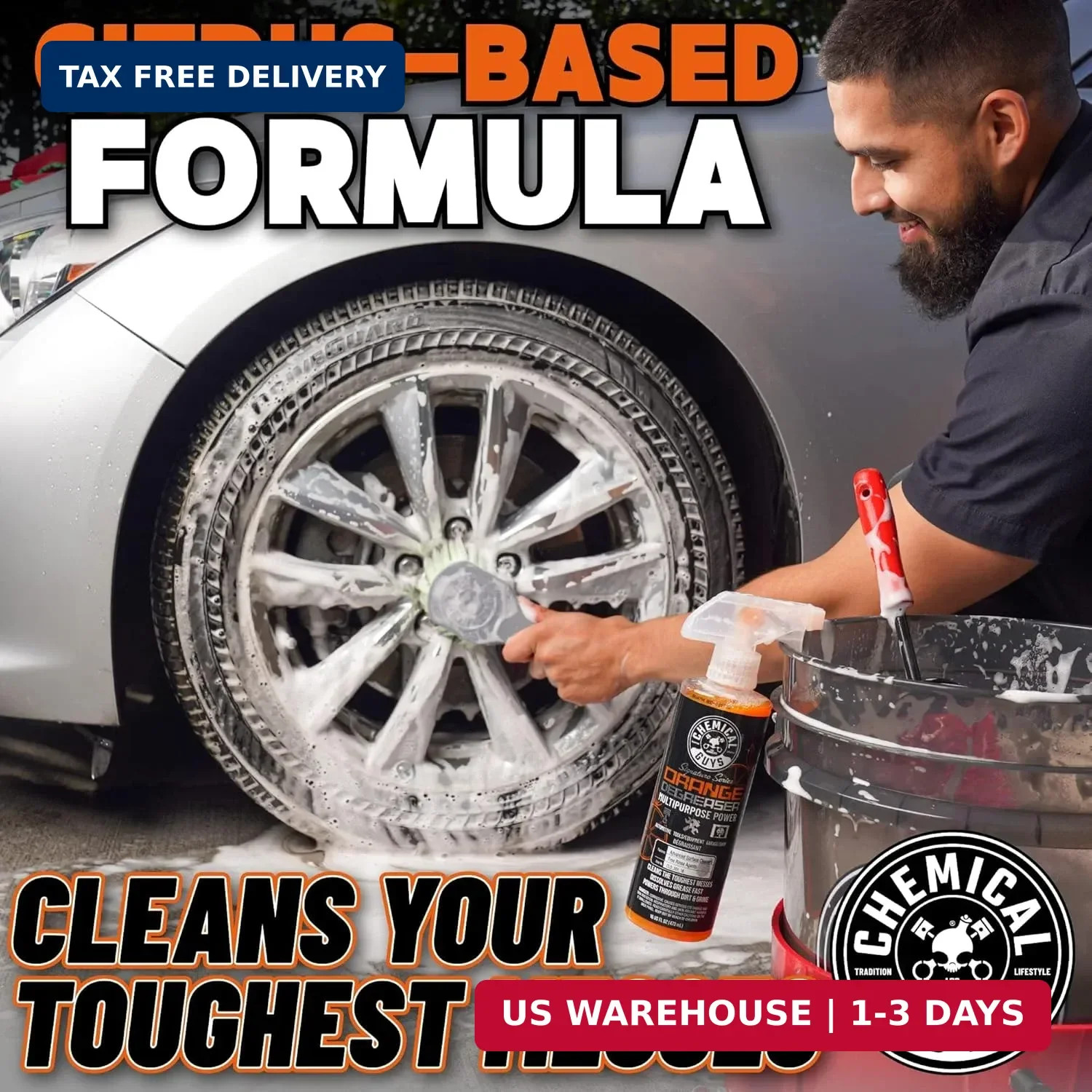 Chemical Guys Signature Series Orange Degreaser Spray – Heavy Duty All Purpose C