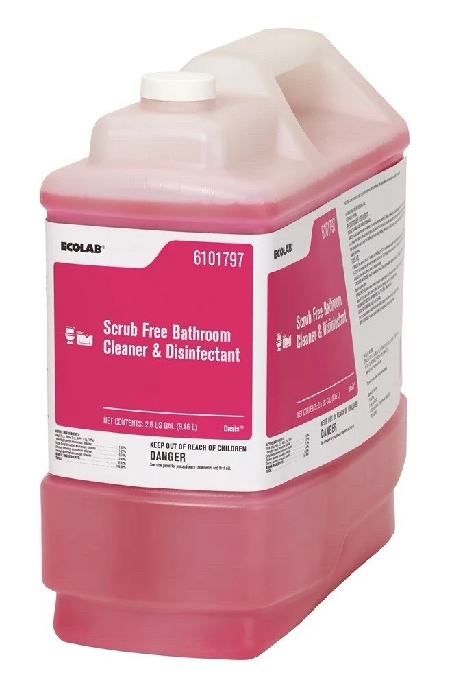 Ecolab Scrub Free Bathroom Cleaner 2.5 Gallon Free Shipping