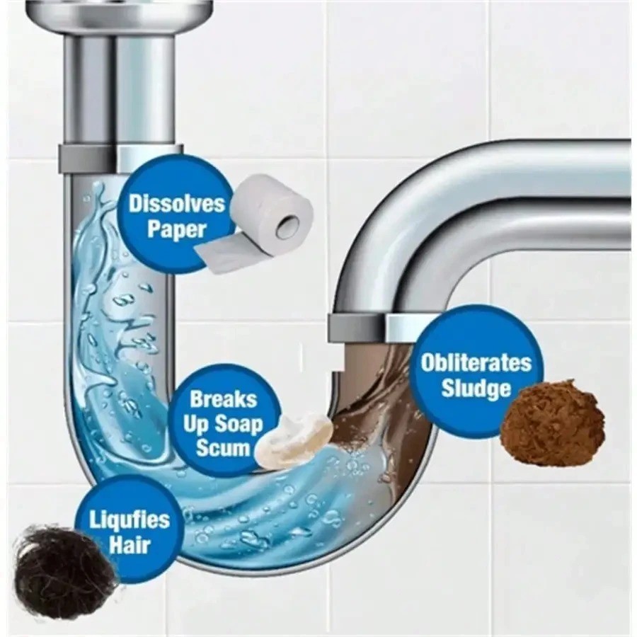 1-5x Wild Tornado Powerful Sink Drain Cleaner High Efficiency Clogging Remover