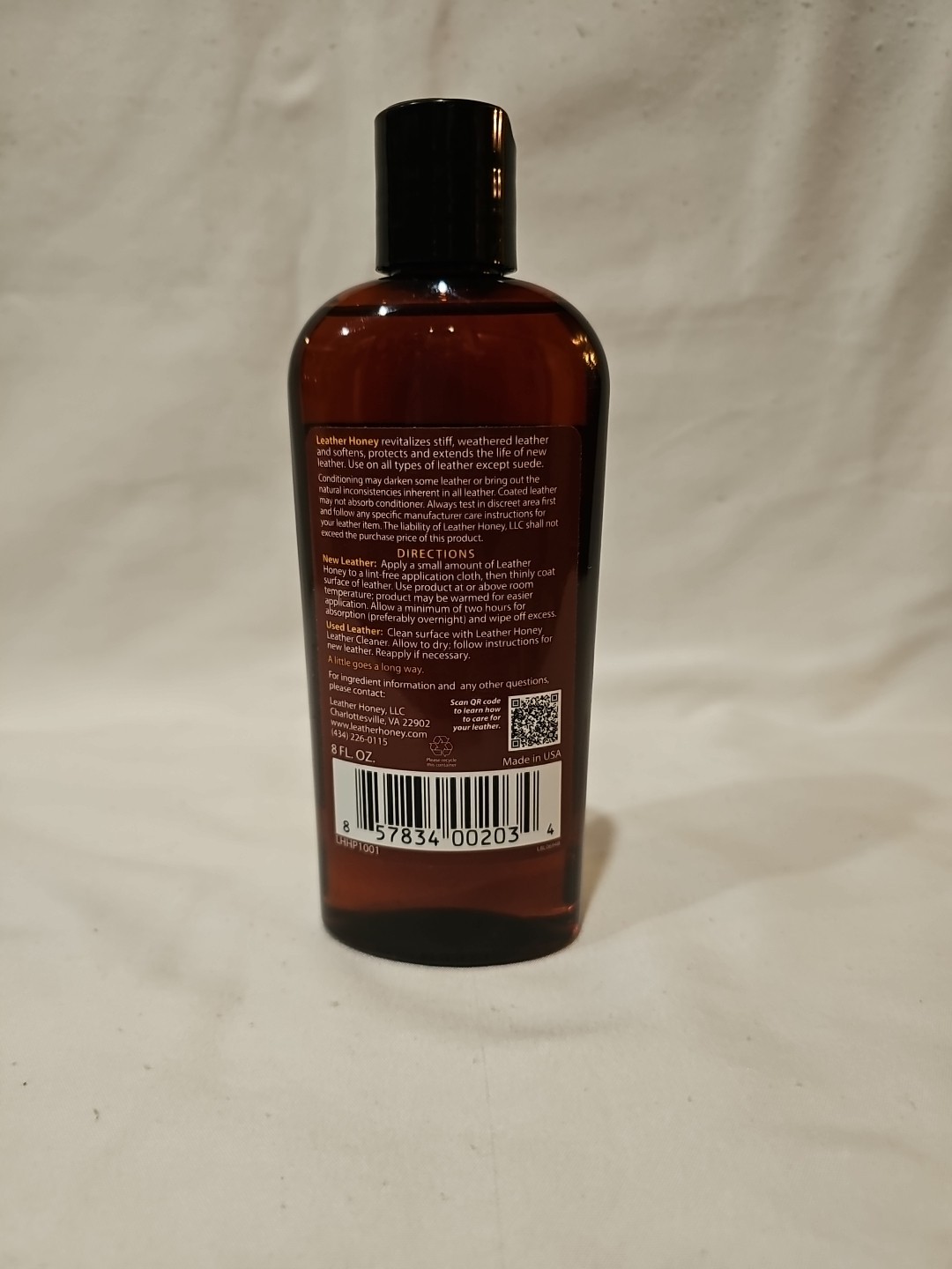 Leather Honey Leather Conditioner, 8oz Made In USA!!!