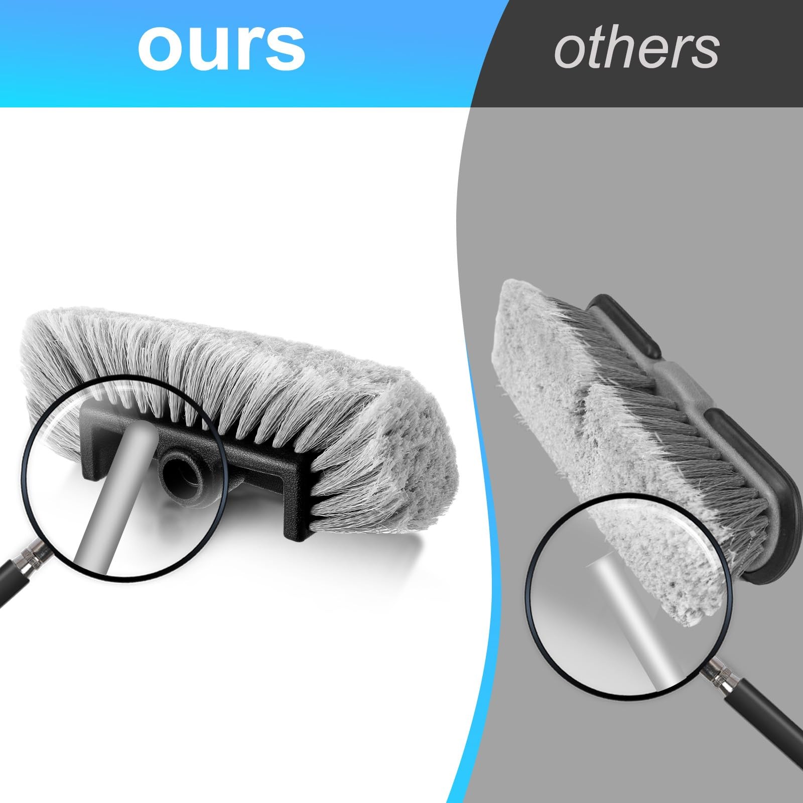 2 Pcs Car Wash Brush Head with Soft Detailing Bristle Flow Through Car Cleani…