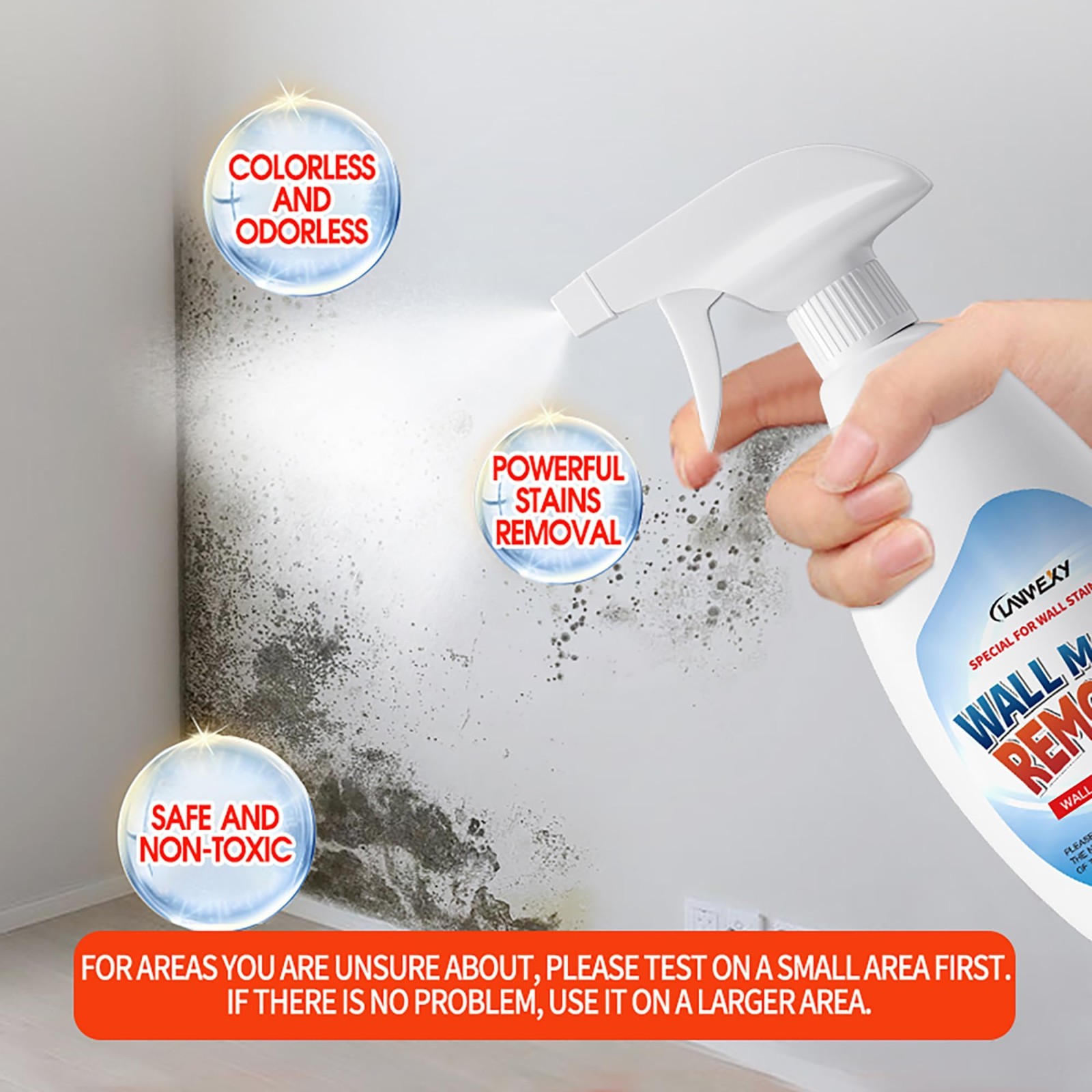 Effective Wall Cleaner Spray – Bathroom Foam, Tile & Shower Cleaner, 1 Bottle