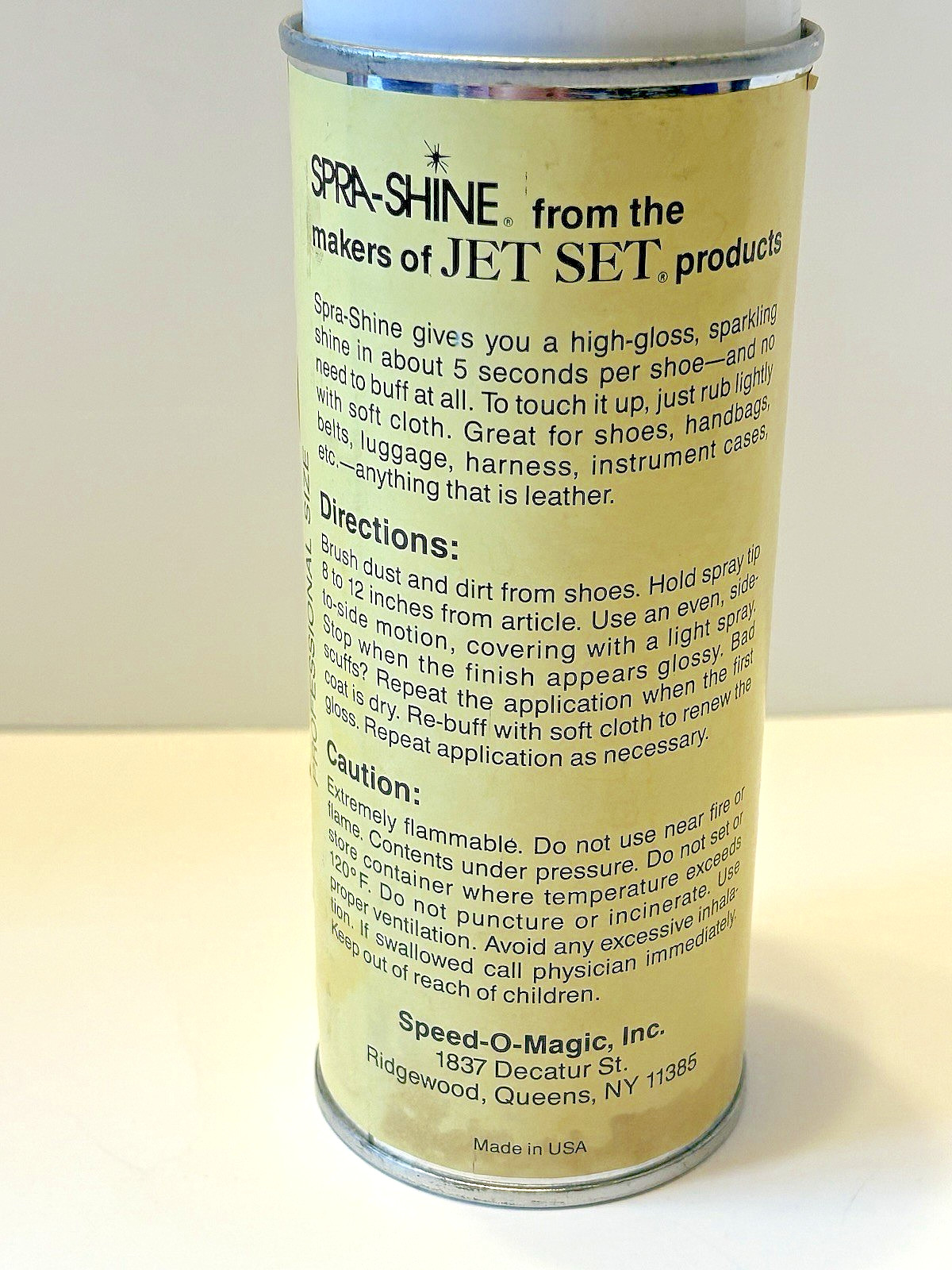 Vtg Discont Full Jet Set SPRA-SHINE the Everything Shiner 14oz Waterproofer Wax