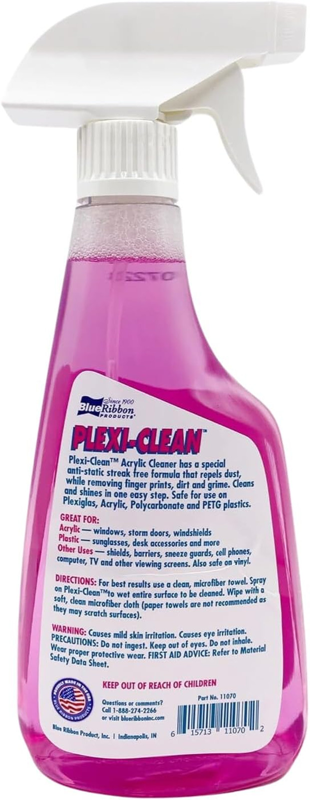 Plexi-Clean Acrylic and Plastic – Anti-Static Formula – Plexus Plastic Cleaner S